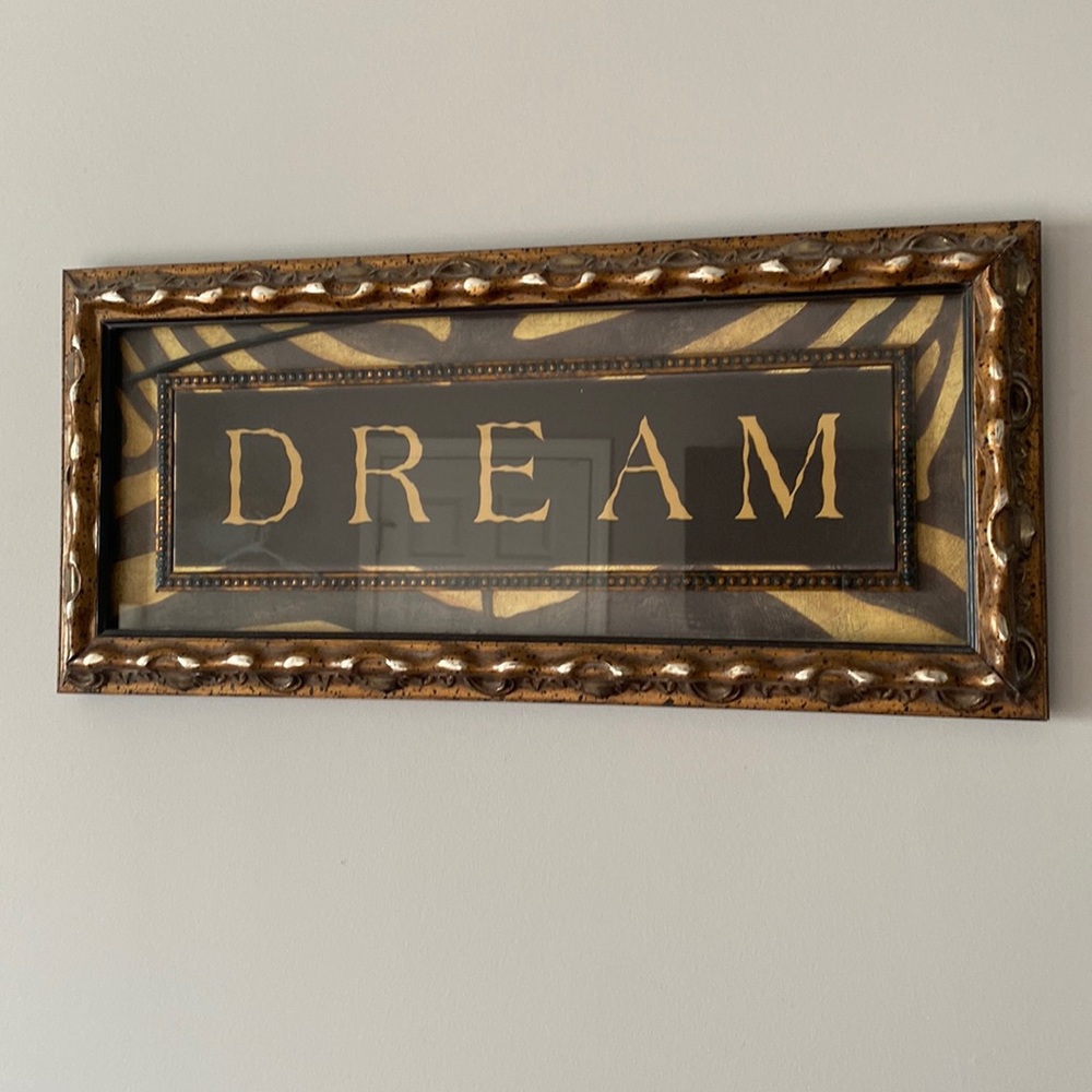 Beautiful “Dream” leopard/Tiger style sign